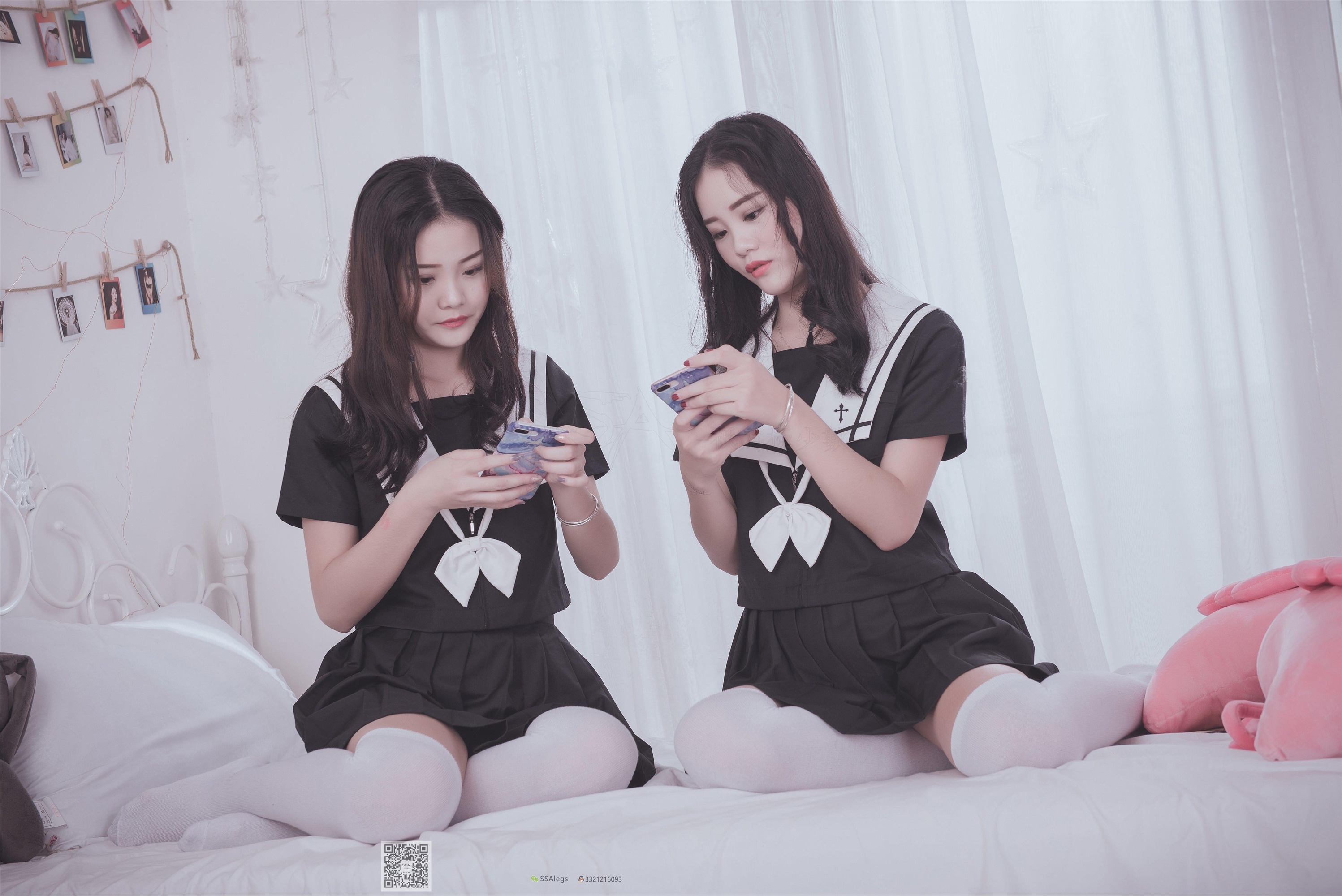 SSA丝社 NO.028 青青姐妹 姐妹花的JK情